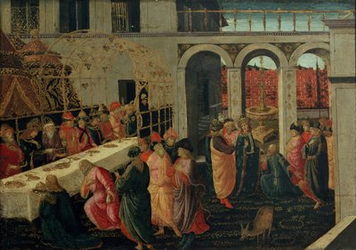 Il banchetto di Assuero da Jacopo del Sellaio